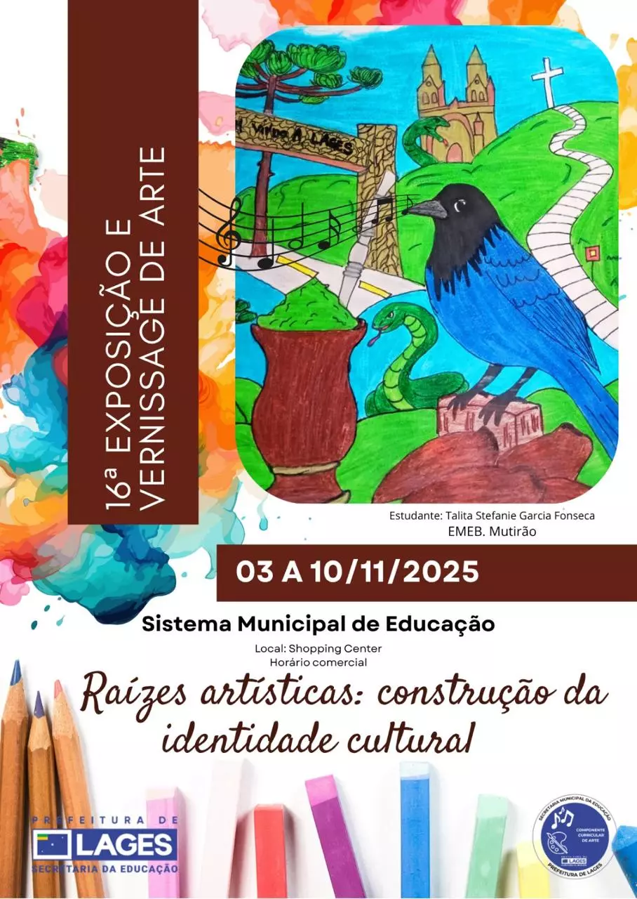  | Secretaria da Educação promove 16ª Exposição e Vernissage de Arte no início de novembro