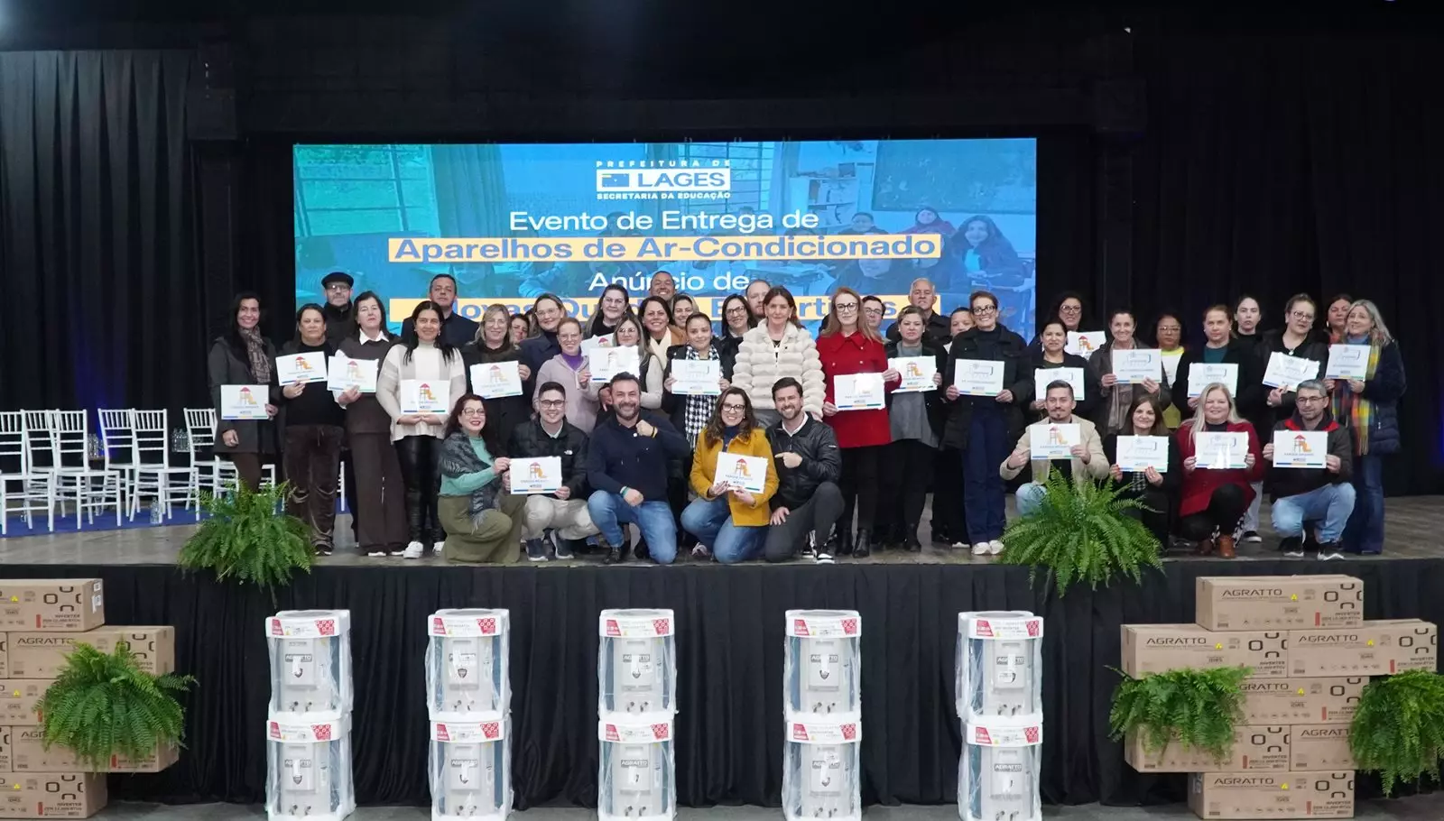 Prefeitura de Lages entrega 100 aparelhos de ar-condicionado a unidades do Sistema Municipal de Educação
